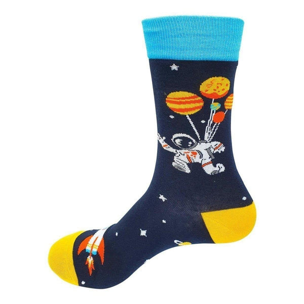 Spaceman With Balloon Socks - Mad Socks Australia