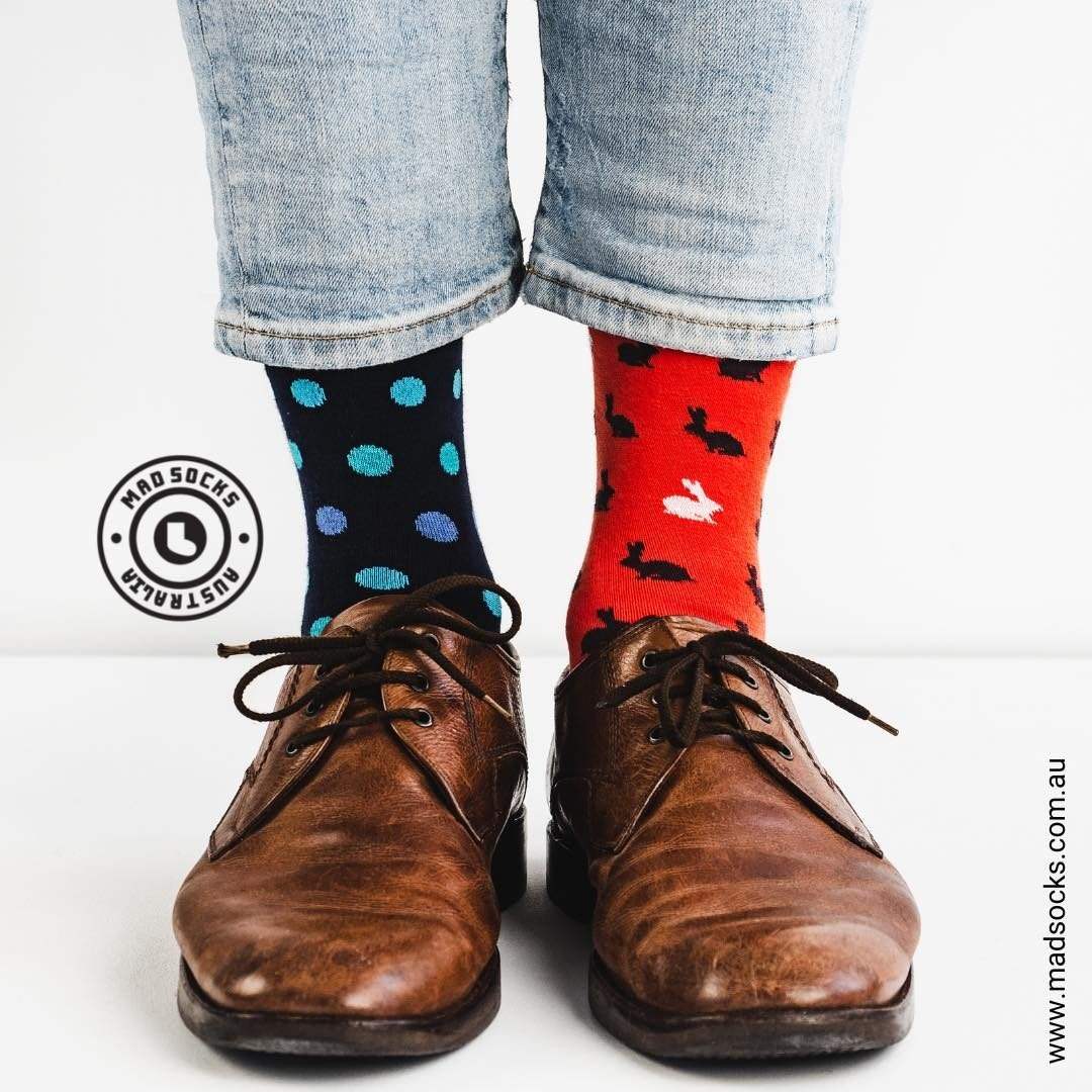 I never wear matching socks....