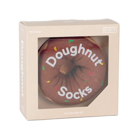 Food Socks - Doughnut Brown