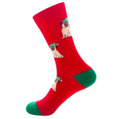 Christmas Pug Socks