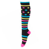 Striped Polka Dot Knee High Socks