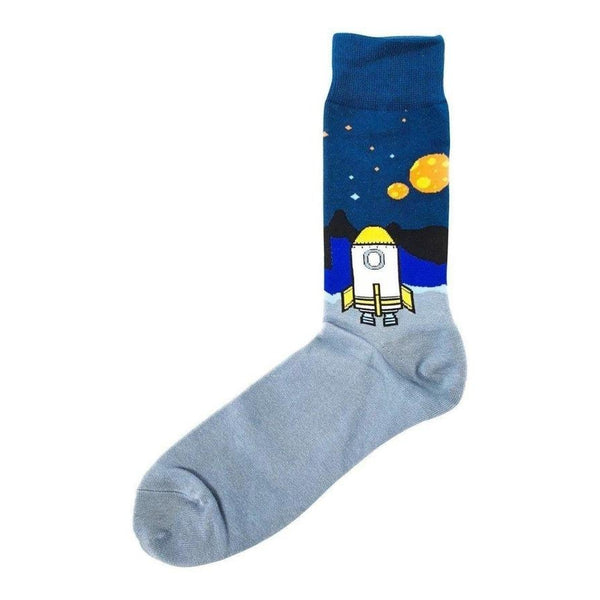 Space Socks Moon Landing - Mad Socks Australia