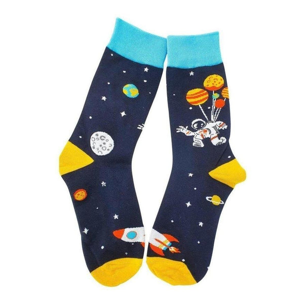 Spaceman with Balloon Socks - Mad Socks Australia