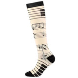 Music Notes Knee High Socks