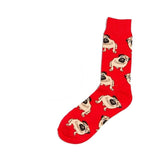 Animal Socks Dogs Pugs | Red