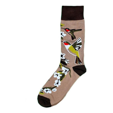 Animal Socks Humming Bird and Flower