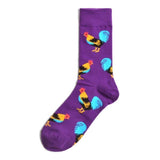 Animal Socks Rooster | Purple