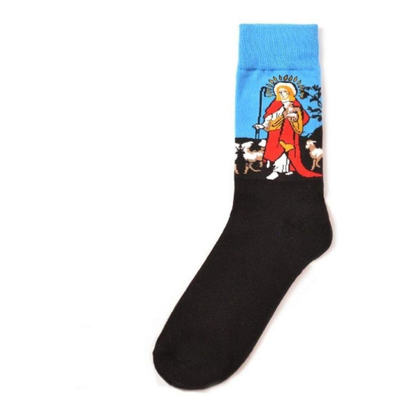 Art Socks Jesus and the lamb - Mad Socks Australia
