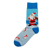 Christmas Socks Santa Comes Running