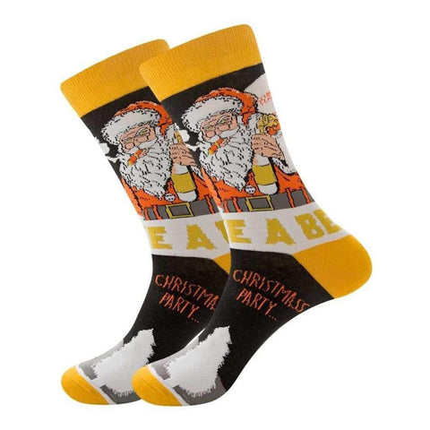Christmas Socks Take A Beer