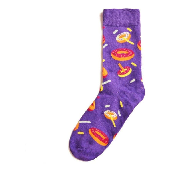 Food Socks Donuts Purple - Mad Socks Australia