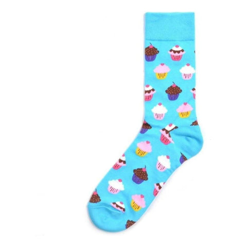 Food Socks Cupcakes | Blue