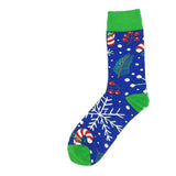 Christmas Socks Snow Flake & Pine Leaf