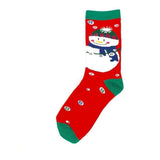 Christmas Socks Snowman | Red