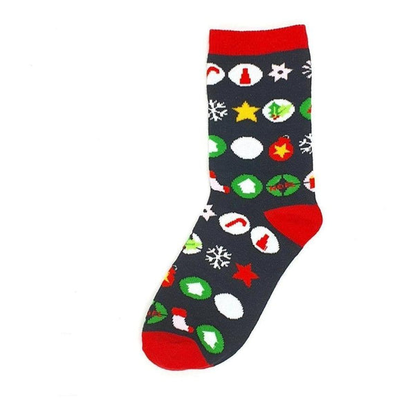 Christmas Socks Xmas Ornaments | Black - Mad Socks Australia