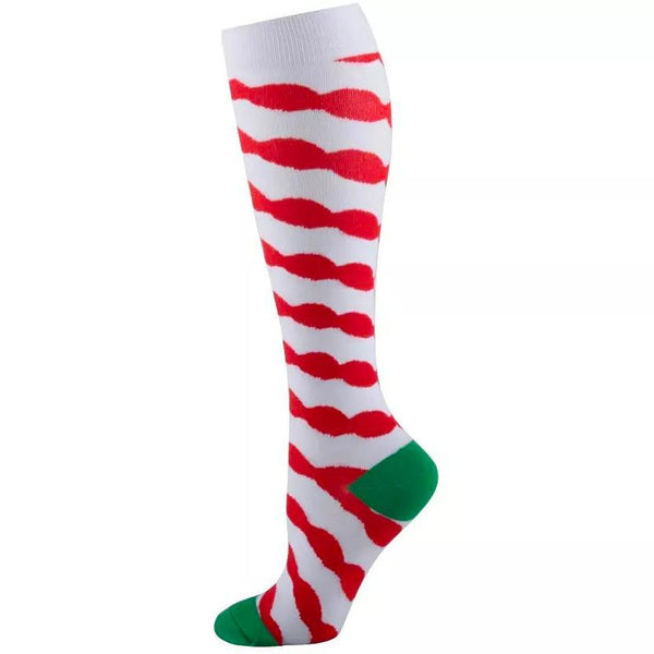 Candy Cane Knee High Socks - Mad Socks Australia