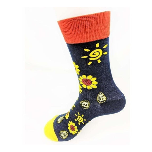 Floral Socks Sunflower - Mad Socks Australia